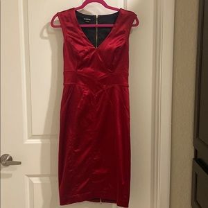 Satin red BEBE dress